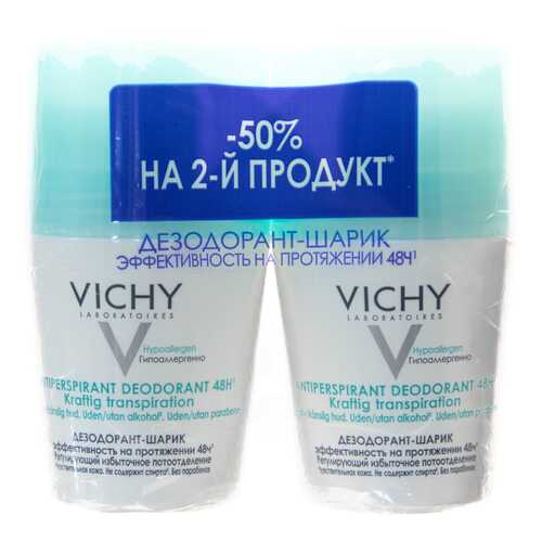 Дезодорант Vichy Регулирующий избыточное потоотделение 50 мл 2 шт в МейТан