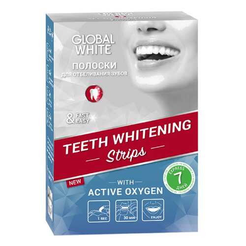 Пластина для отбеливания зубов Global White Teeth Whitening Strips Express в МейТан