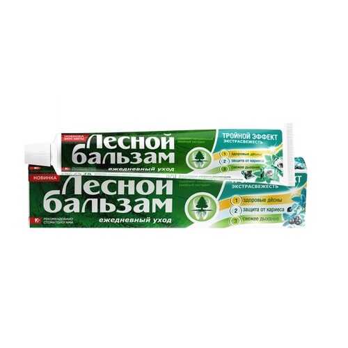 Зубная паста Лесной бальзам Тройной эффект. Двойная мята на отваре трав в МейТан