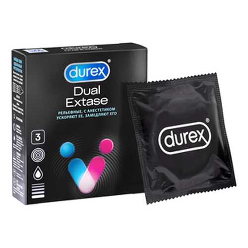 Презервативы Durex Dual Extase 3 шт. в МейТан