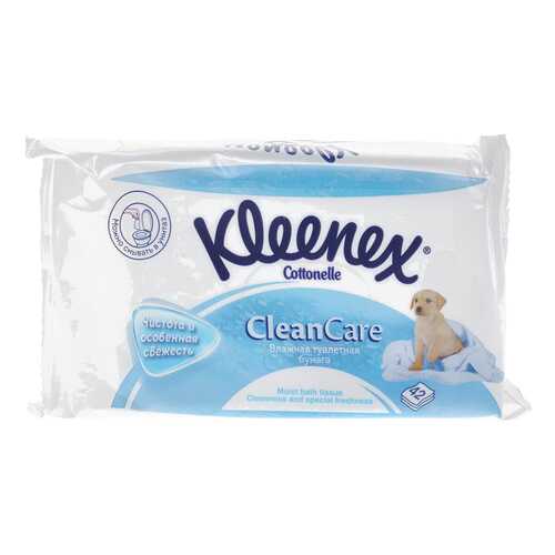 Туалетная бумага Kleenex CleanCare влажная листовая (сменный блок) 42 шт. в МейТан