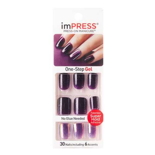 Накладные ногти Kiss Impress Manicure Accent Hard Varnish Bright As A Feather в МейТан