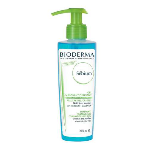 Пенка для умывания BIODERMA Sebium Purifying Foaming Gel с помпой 200 мл в МейТан