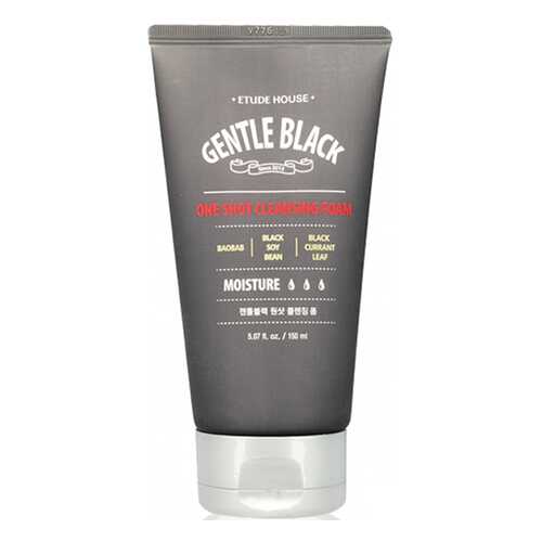 Пенка для умывания Etude House Gentle Black One Shot Cleansing Foam 150 мл в МейТан