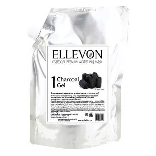 Маска для лица Ellevon Charcoal Gel + Collagen 1000 мл + 100 г в МейТан