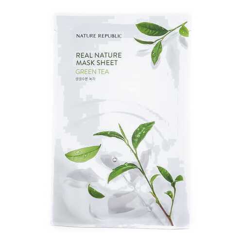 Маска для лица листовая REAL NATURE GREEN TEA MASK SHEET 20 мл в МейТан