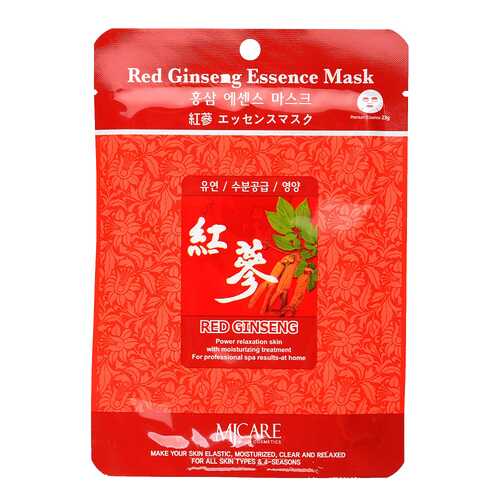 Маска для лица Mijin Red Ginseng Essence Mask 23 г в МейТан