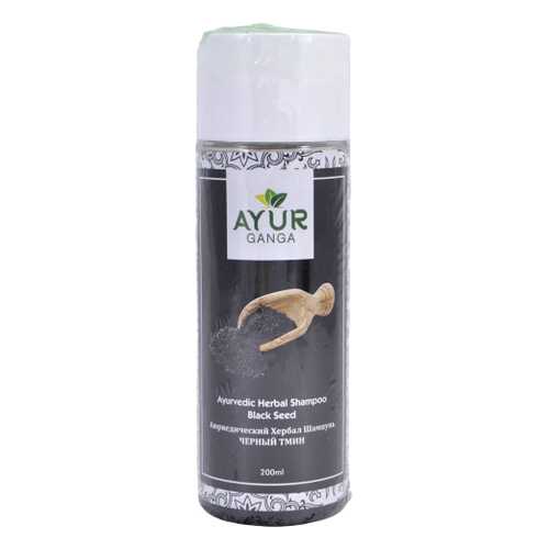 Шампунь ЧЕРНЫЙ ТМИН (Ayurvedic Herbal Shampoo BLACK SEED) AYUR GANGA, 200мл в МейТан